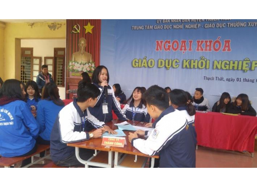 Trung tâm GDNN-GDTX huyện Thạch Thất: Ngoại khóa Giáo dục khởi nghiệp